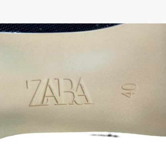 Zara Black Mesh Stiletto Heel Pointed Toe Ankle Boots Size 40 Euro/9.5 US EUC - Picture 13 of 14